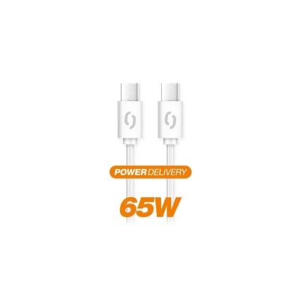 Aligator DATKP49 - USB кабель USB-C / USB-C 65 Вт Power Delivery 1,5 м белый