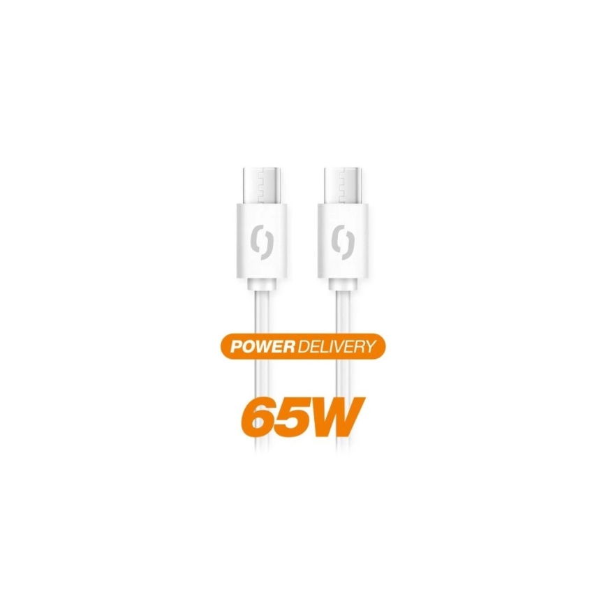 Aligator DATKP49 - USB кабель USB-C / USB-C 65 Вт Power Delivery 1,5 м белый
