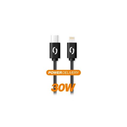 Aligator DATKP50 - USB-кабель USB-C / Lightning 30 Вт Power Delivery 1,5 м чорний