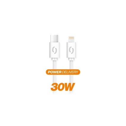 Aligator DATKP51 - USB-кабель USB-C / Lightning 30 Вт Power Delivery 1,5 м білий