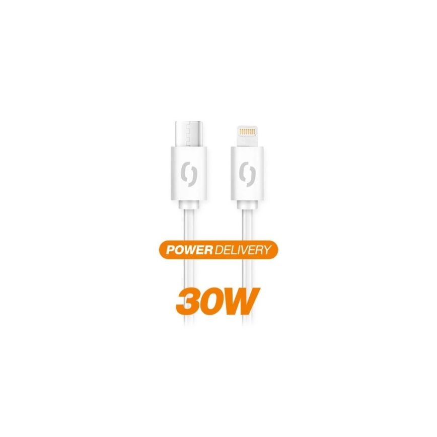 Aligator DATKP51 - USB-кабель USB-C / Lightning 30 Вт Power Delivery 1,5 м білий
