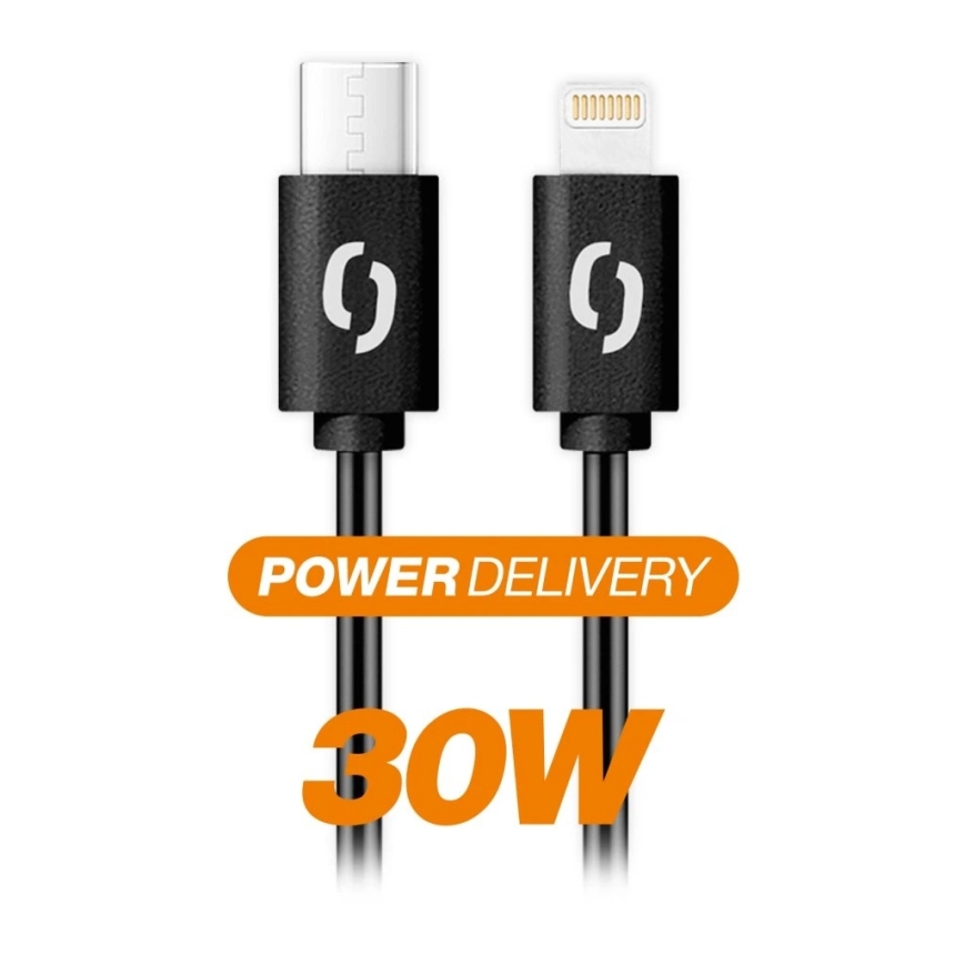Aligator DATKP56 - USB-кабель USB-C / Lightning 30 Вт Power Delivery 0,5 м черный