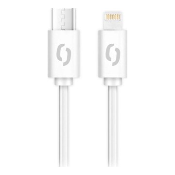 Aligator DATKP57 - USB-кабель USB-C / Lightning 30 Вт Power Delivery 0,5 м білий