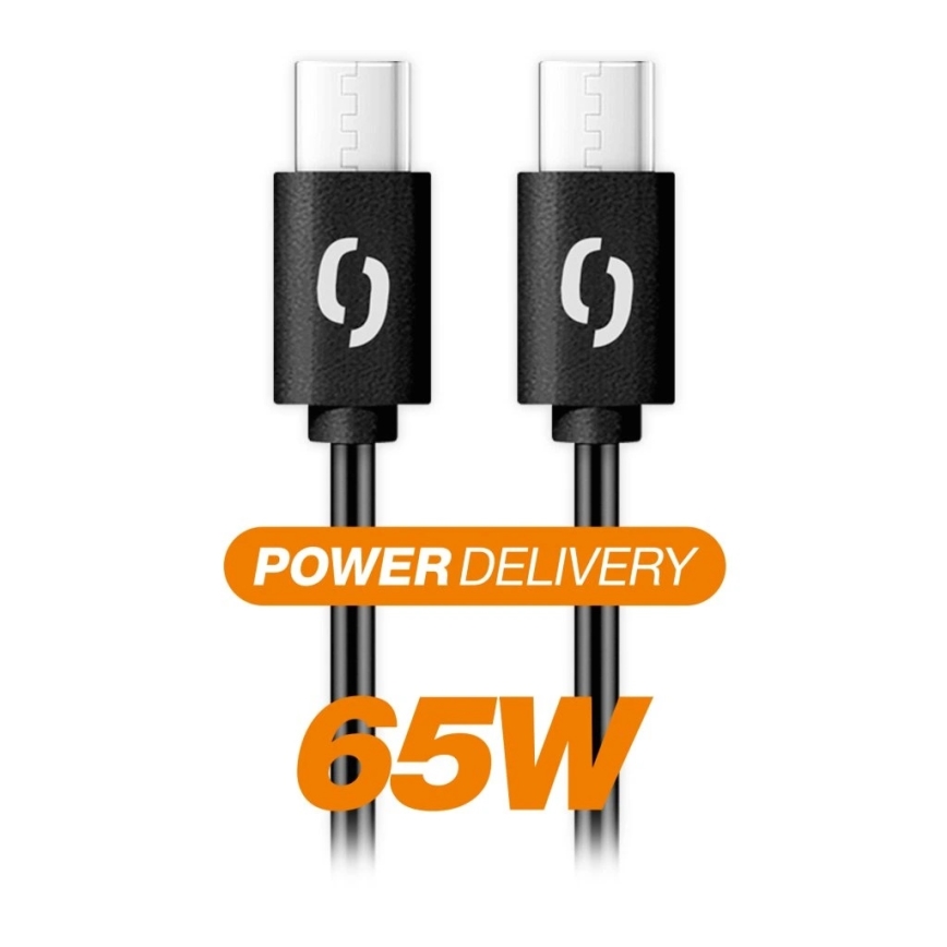 Aligator DATKP58 - USB-кабель USB-C / USB-C 65 Вт Power Delivery 2,5 м чорний