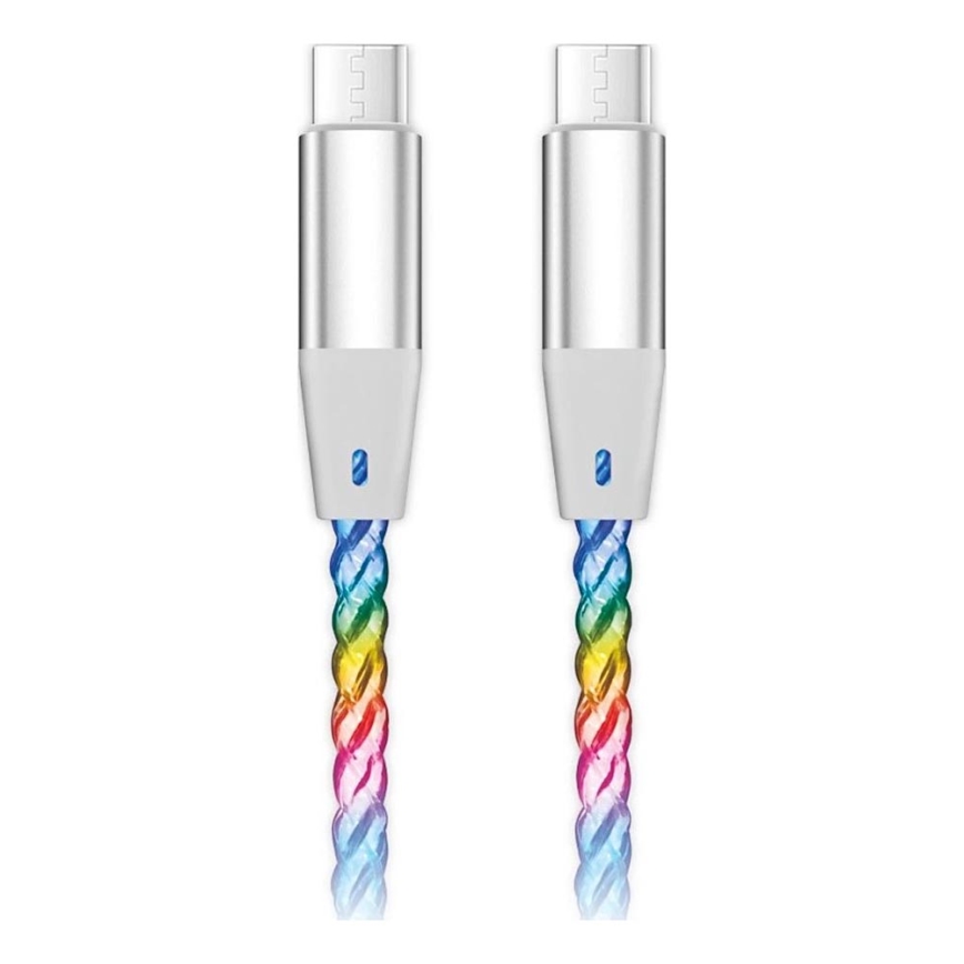 Aligator DATKP62 - USB-кабель USB-C/USB-C с LED-подсветкой, 65 Вт Power Delivery, 1,2 м