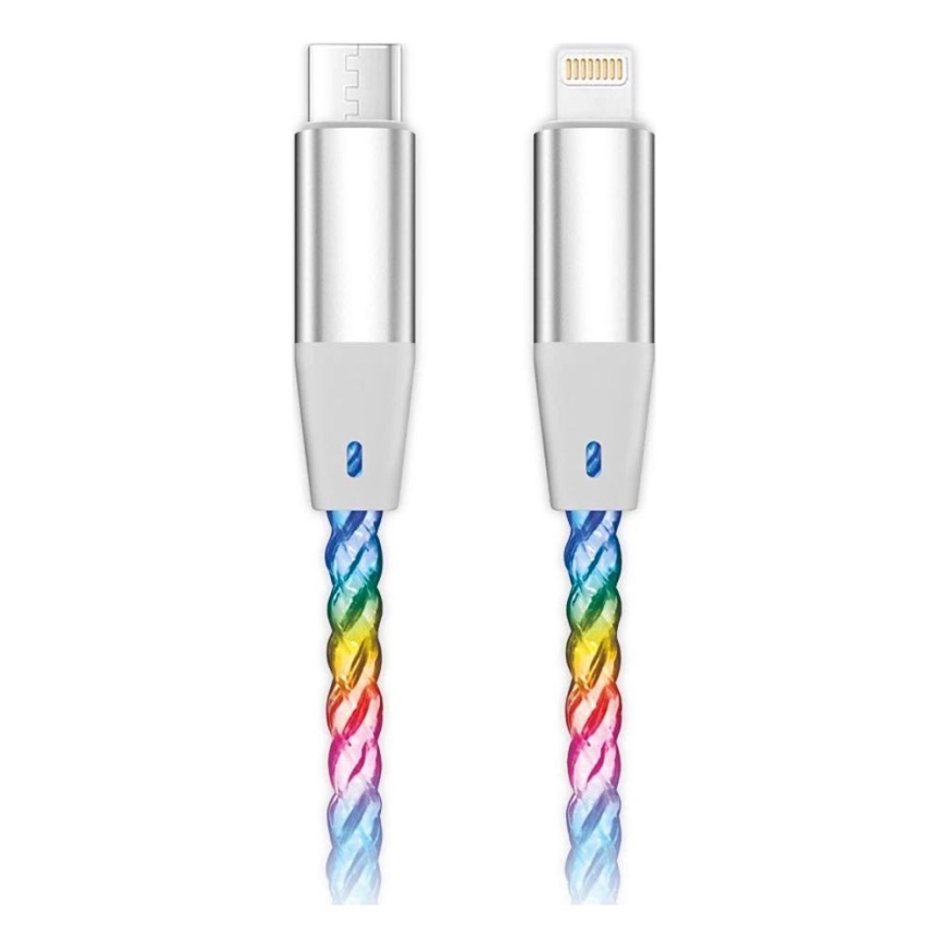 Aligator DATKP63 - USB-кабель USB-C / Lightning с LED-подсветкой, 30 Вт Power Delivery, 1,2 м