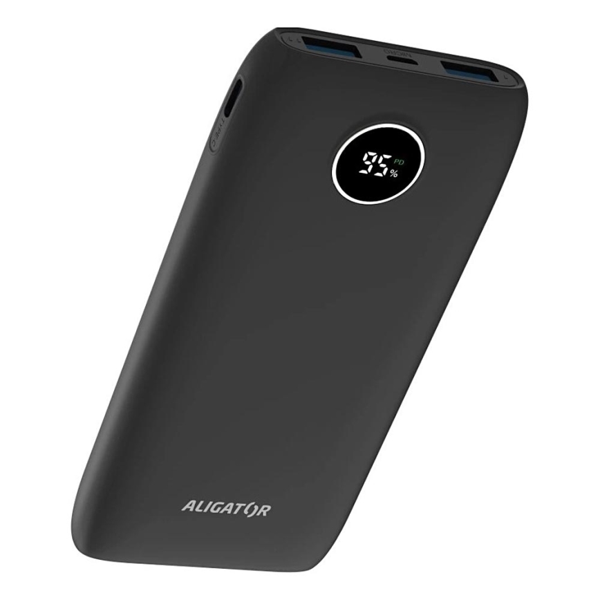 Aligator PBPD10BK - пауэрбанк с ЖК-дисплеем Power Delivery 10000 mAh/20W/3,7V чёрный