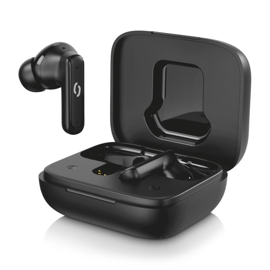 Aligator TWS07 - беспроводные наушники Pods с LCD и ANC, 400 мАч + 2×40 мАч, IP30, чёрные