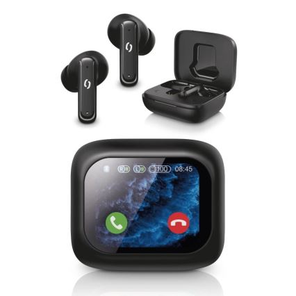 Aligator TWS07 - беспроводные наушники Pods с LCD и ANC, 400 мАч + 2×40 мАч, IP30, чёрные