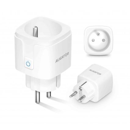 Aligator WAL001 - Розумна розетка 3680W/230V/Тип E/16A Wi-Fi Tuya