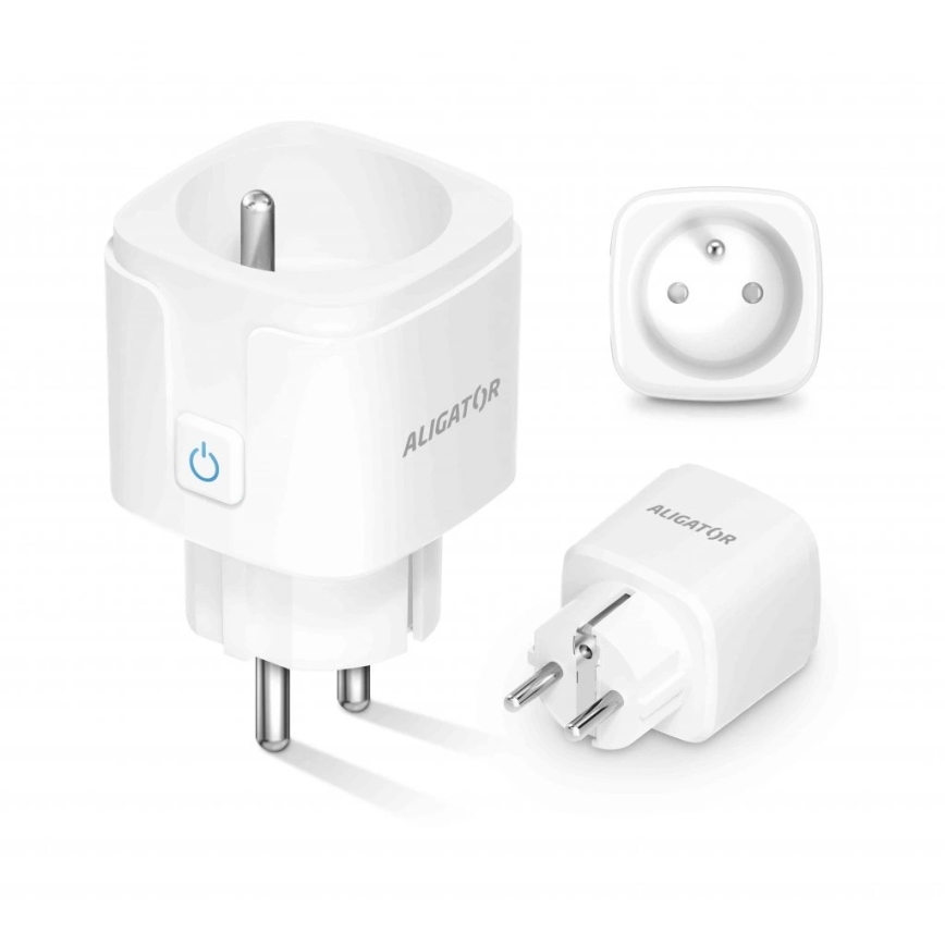 Aligator WAL001 - Розумна розетка 3680W/230V/Тип E/16A Wi-Fi Tuya