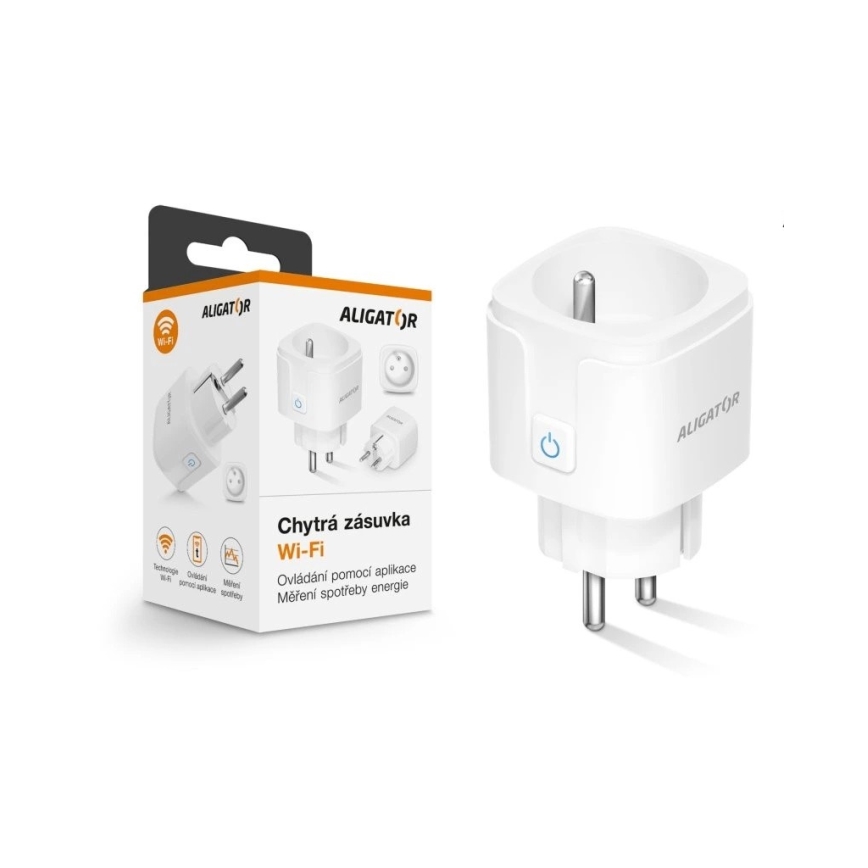 Aligator WAL001 - Умная розетка 3680 Вт/230 В/Тип E/16 А Wi‑Fi Tuya