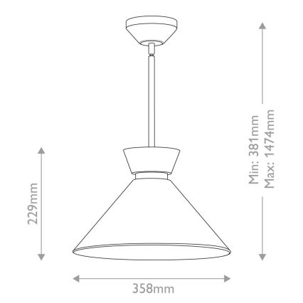 Alora Mood - Люстра на штанзі HALSTON 1xE27/60W/230V золота