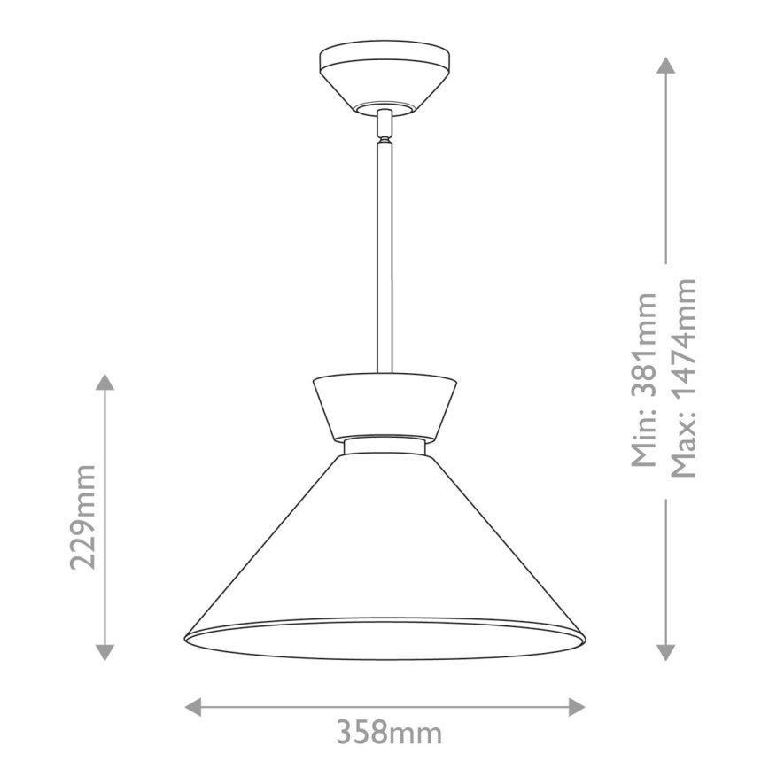 Alora Mood - Люстра на штанзі HALSTON 1xE27/60W/230V золота