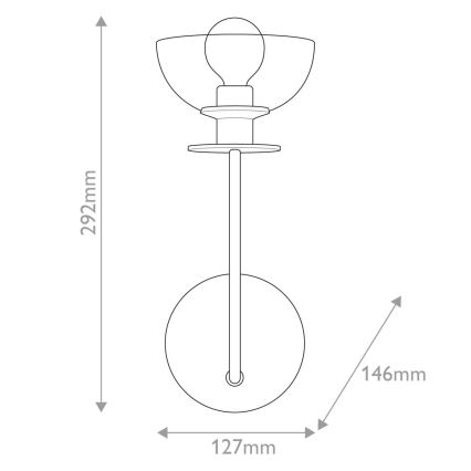 Alora Mood - Настенная лампа SYLVIA 1xE14/40W/230V черный
