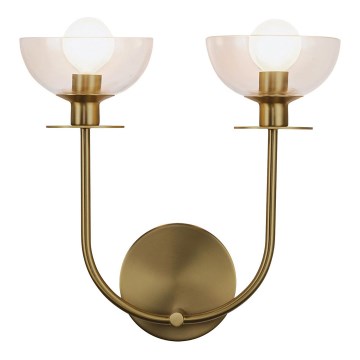 Alora Mood ALM-SYLVIA-2WB-BG-CL - Настенный светильник SYLVIA 2xE14/40W/230V, золотой