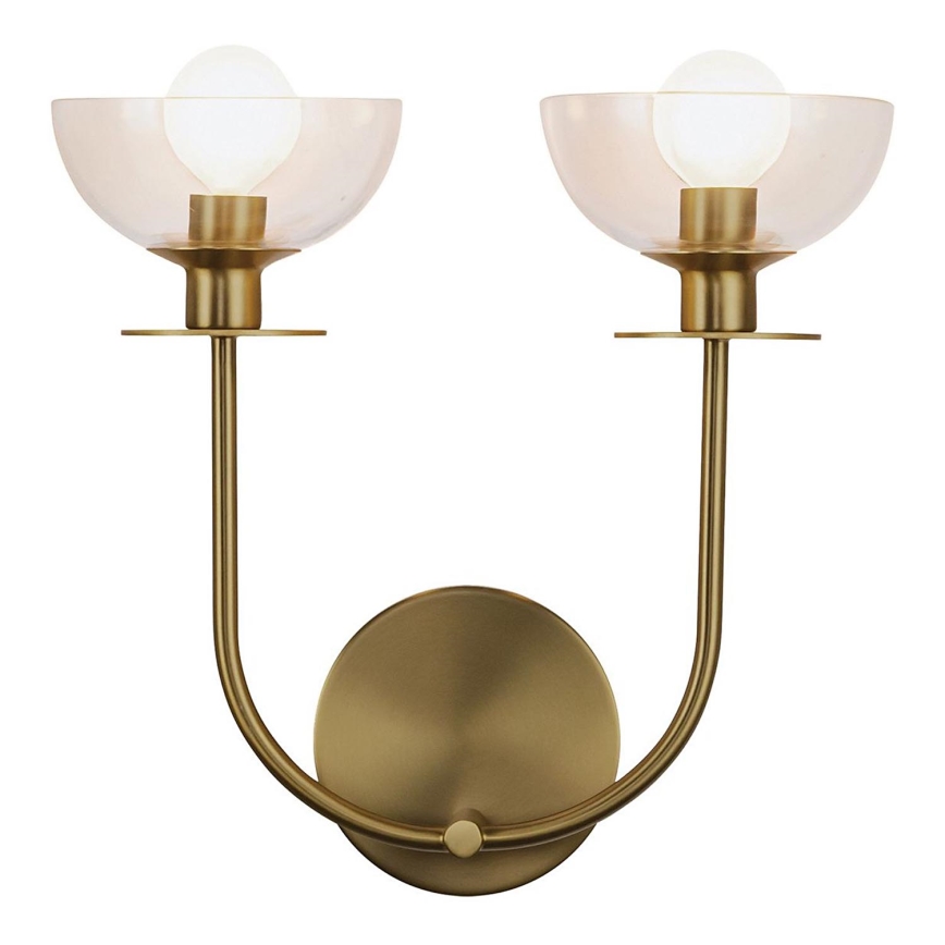 Alora Mood ALM-SYLVIA-2WB-BG-CL - Настенный светильник SYLVIA 2xE14/40W/230V, золотой