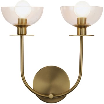 Alora Mood ALM-SYLVIA-2WB-BG-CL - Настінний світильник SYLVIA 2xE14/40W/230V золотистий
