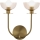 Alora Mood ALM-SYLVIA-2WB-BG-CL - Настінний світильник SYLVIA 2xE14/40W/230V золотистий