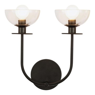 Alora Mood ALM-SYLVIA-2WB-BK-CL - Настенный светильник SYLVIA 2xE14/40W/230V черный