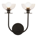 Alora Mood ALM-SYLVIA-2WB-BK-CL - Настінний світильник SYLVIA 2xE14/40W/230V чорний