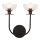 Alora Mood ALM-SYLVIA-2WB-BK-CL - Настінний світильник SYLVIA 2xE14/40W/230V чорний