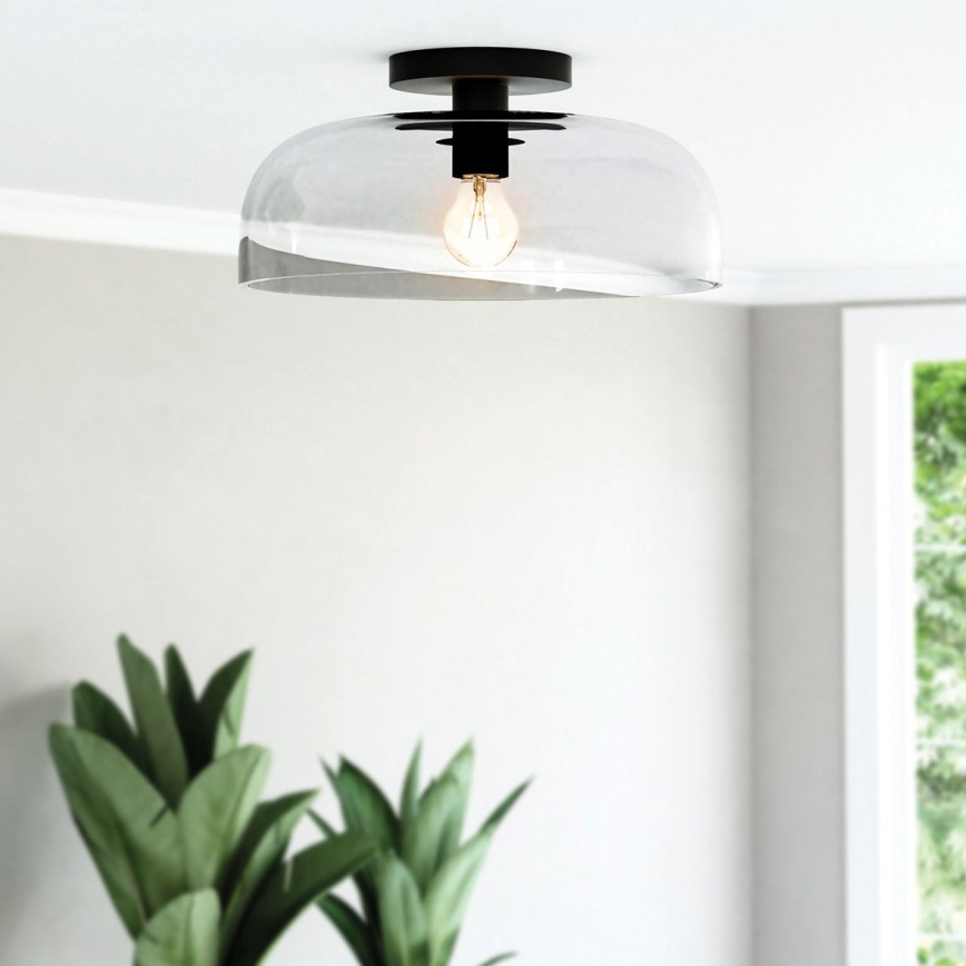 Alora Mood ALM-SYLVIA-SF-BK-CL - Стельовий світильник SYLVIA 1xE27/60W/230V чорний