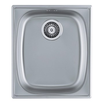 ALVEUS 1082195 - Кухонная раковина BASIC 44x38 см матовая сталь/сатин, большой отвод