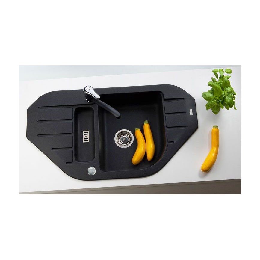 ALVEUS 1090940 - Кухонная раковина NIAGARA 90x50 см гранит/черный