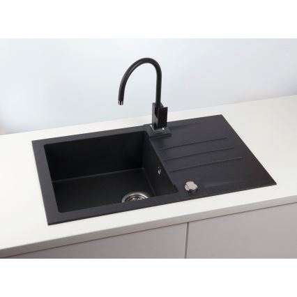ALVEUS 1090942 - Кухонная раковина ROCK 78x48 см гранит/черный