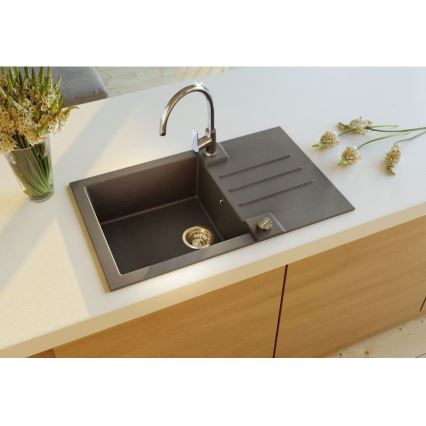 ALVEUS 1090942 - Кухонная раковина ROCK 78x48 см гранит/черный