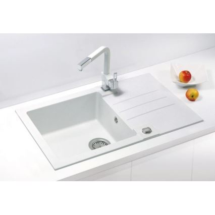 ALVEUS 1090944 - Кухонная раковина ROCK 78x48 см гранит/белый