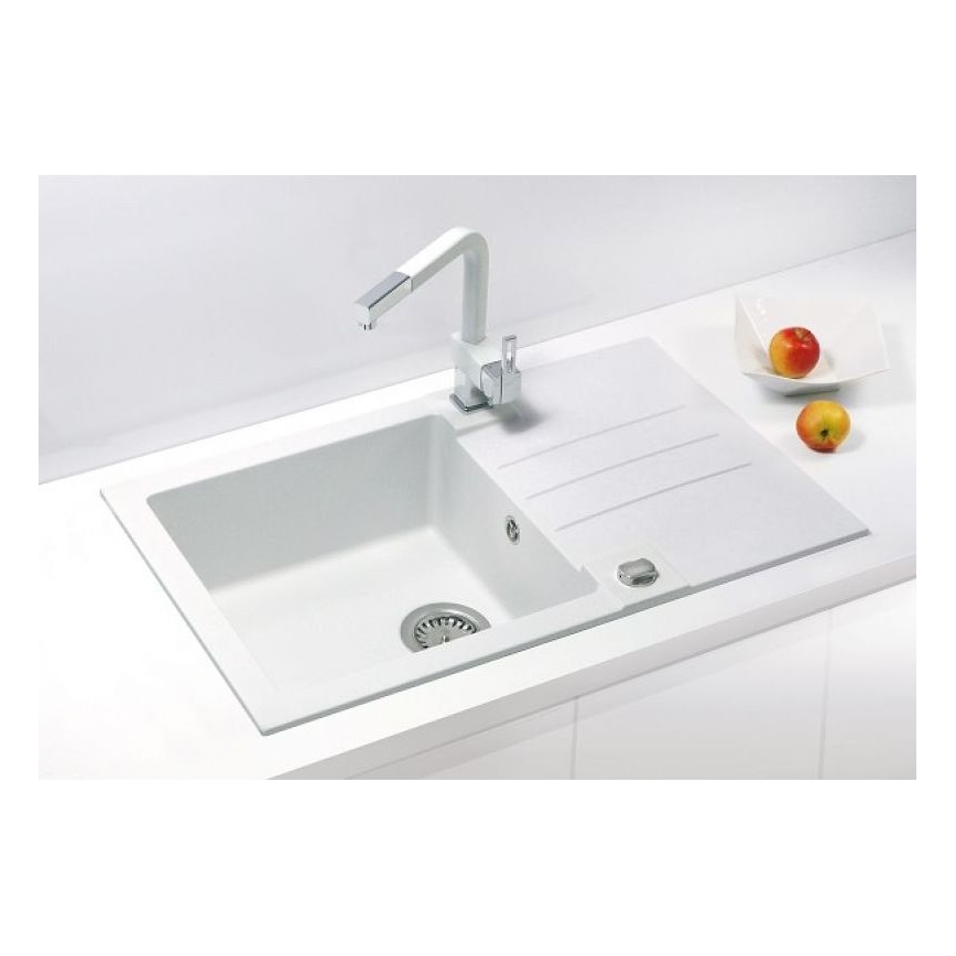 ALVEUS 1090944 - Кухонная раковина ROCK 78x48 см гранит/белый