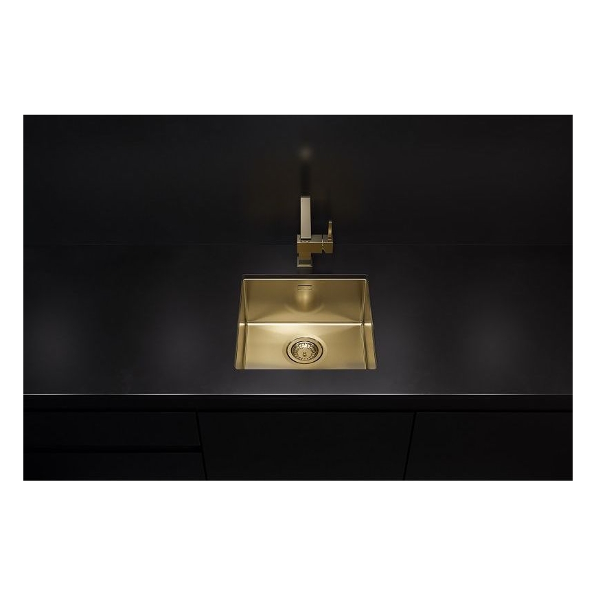 ALVEUS 1103319 - Кухонная раковина QUADRIX 45x45 см монарший золотистый