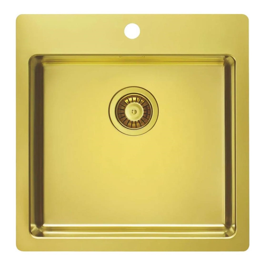 ALVEUS 1106867 - Кухонная раковина PURE 52,5x51,5 см монарший золотистый