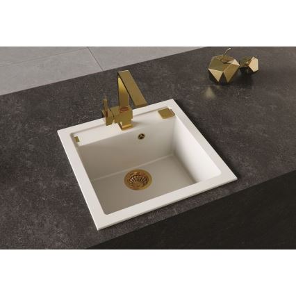 ALVEUS 1128395 - Кухонная раковина FORMIC 52x51 см гранит/белый