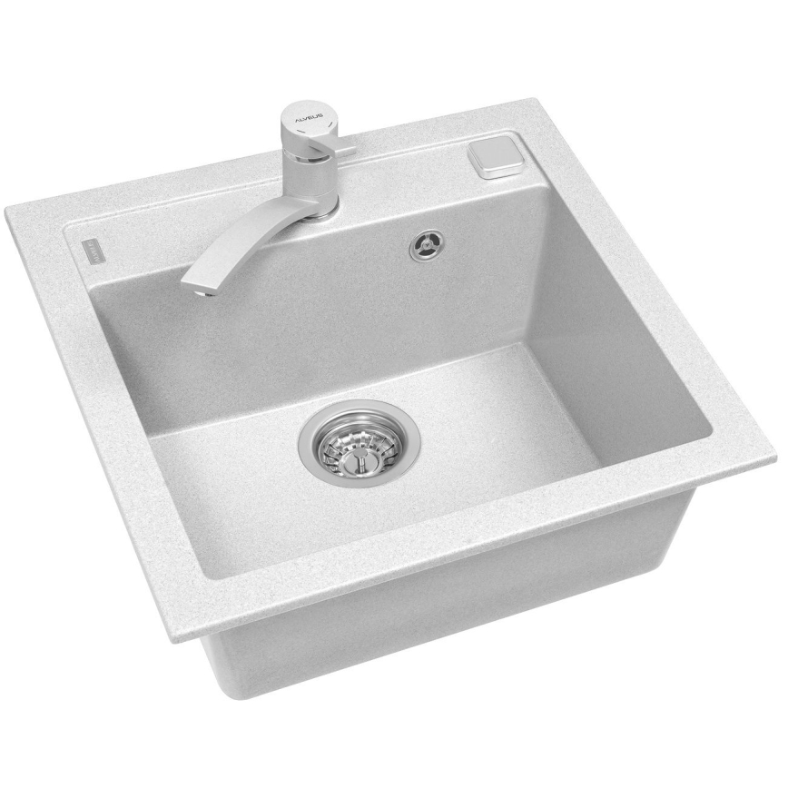 ALVEUS 1128395 - Кухонная раковина FORMIC 52x51 см гранит/белый