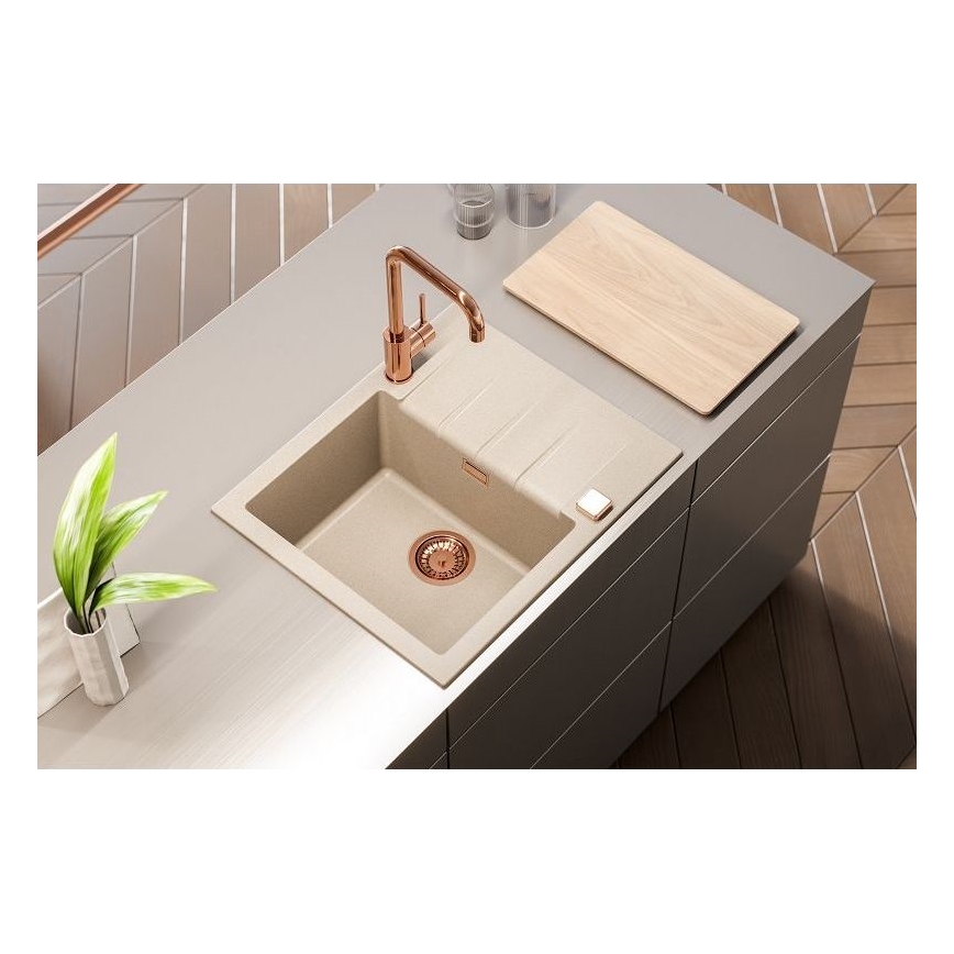 ALVEUS 1132019 - Кухонная раковина CADIT 59x50 см гранит/бежевый