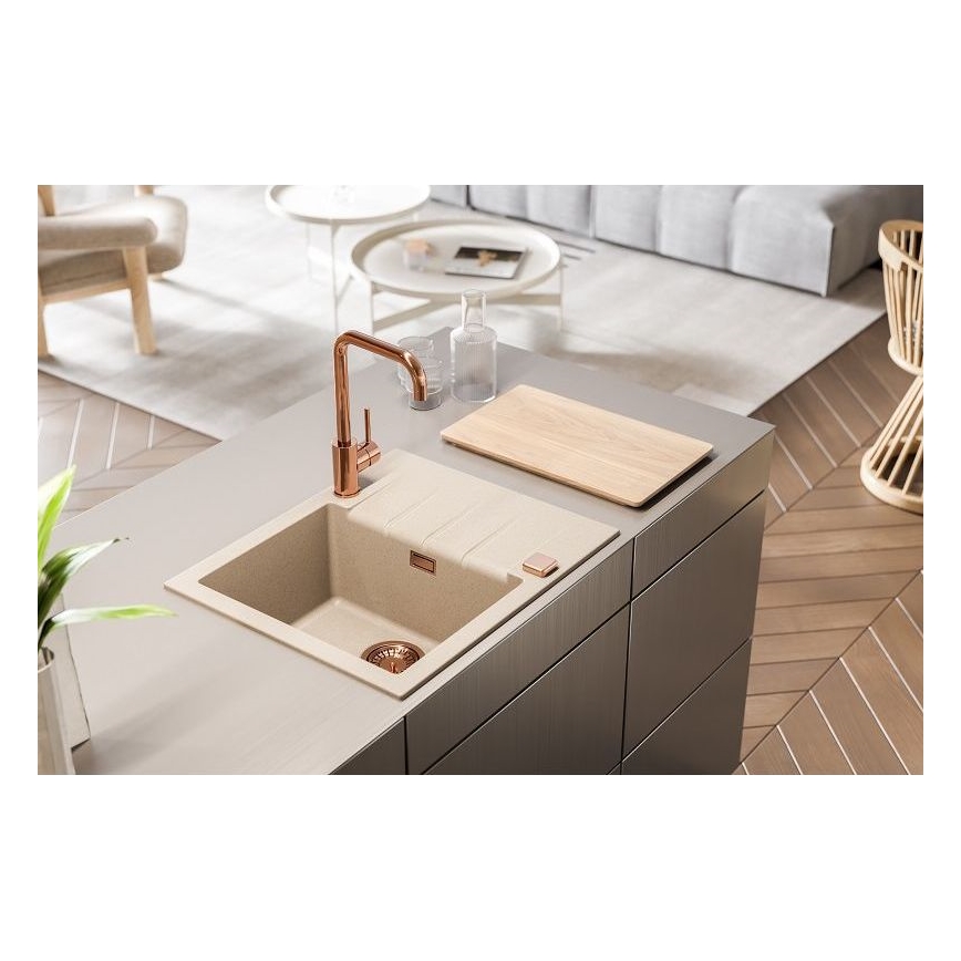 ALVEUS 1132019 - Кухонная раковина CADIT 59x50 см гранит/бежевый