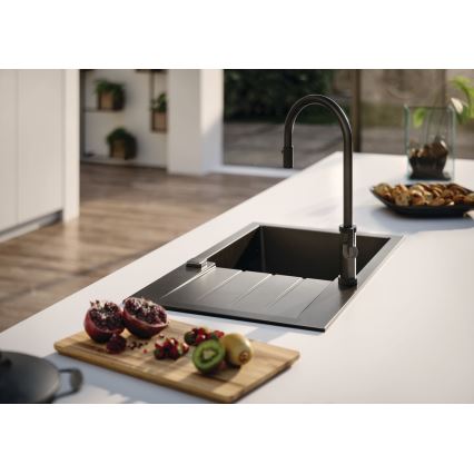 ALVEUS 1132179 - Змішувач для раковини з висувним душем NERINA 46,8 см чорний