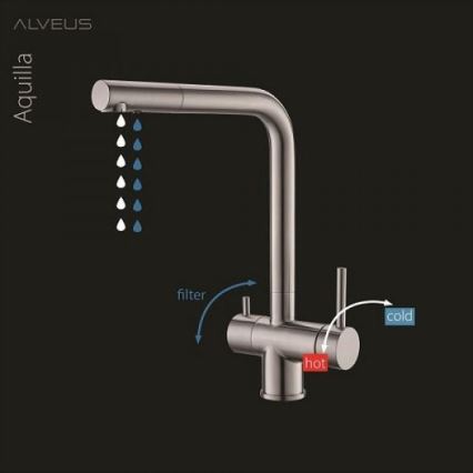ALVEUS 1139807 - Смеситель для мойки AGUILA 33,3 см гранит/бежевый