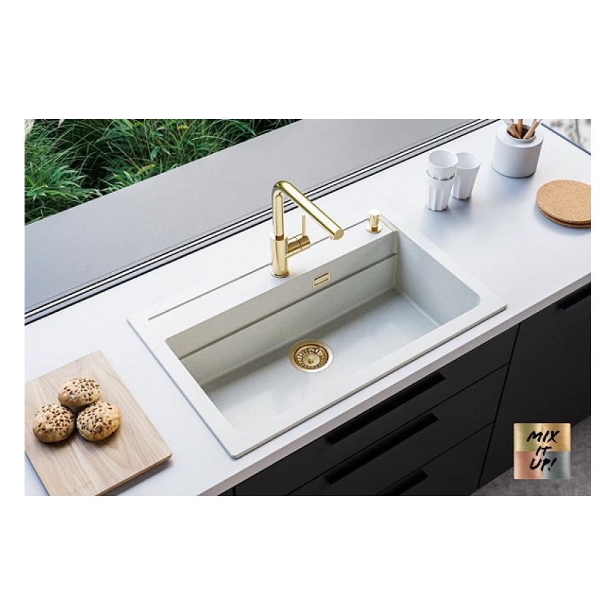ALVEUS 1140443 - Кухонная раковина ATROX 79x50 см гранит/белый