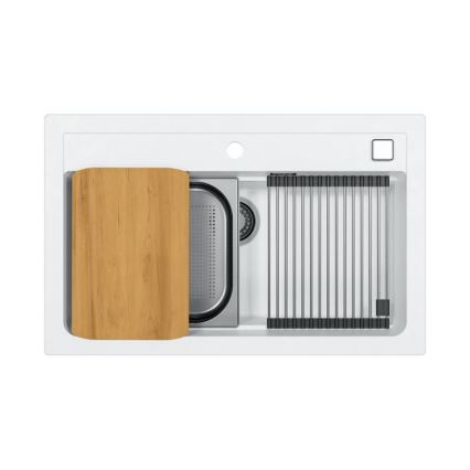 ALVEUS 1140443 - Кухонная раковина ATROX 79x50 см гранит/белый