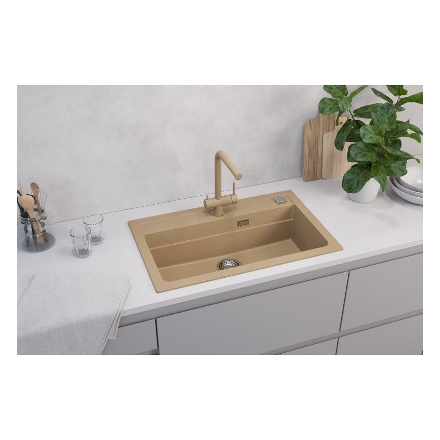 ALVEUS 1140445 - Кухонна мийка ATROX 79x50 см граніт/бежевий