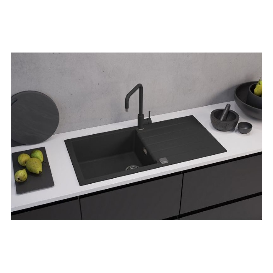 ALVEUS 1140598 - Кухонная раковина CADIT 100x50 см гранит/черный