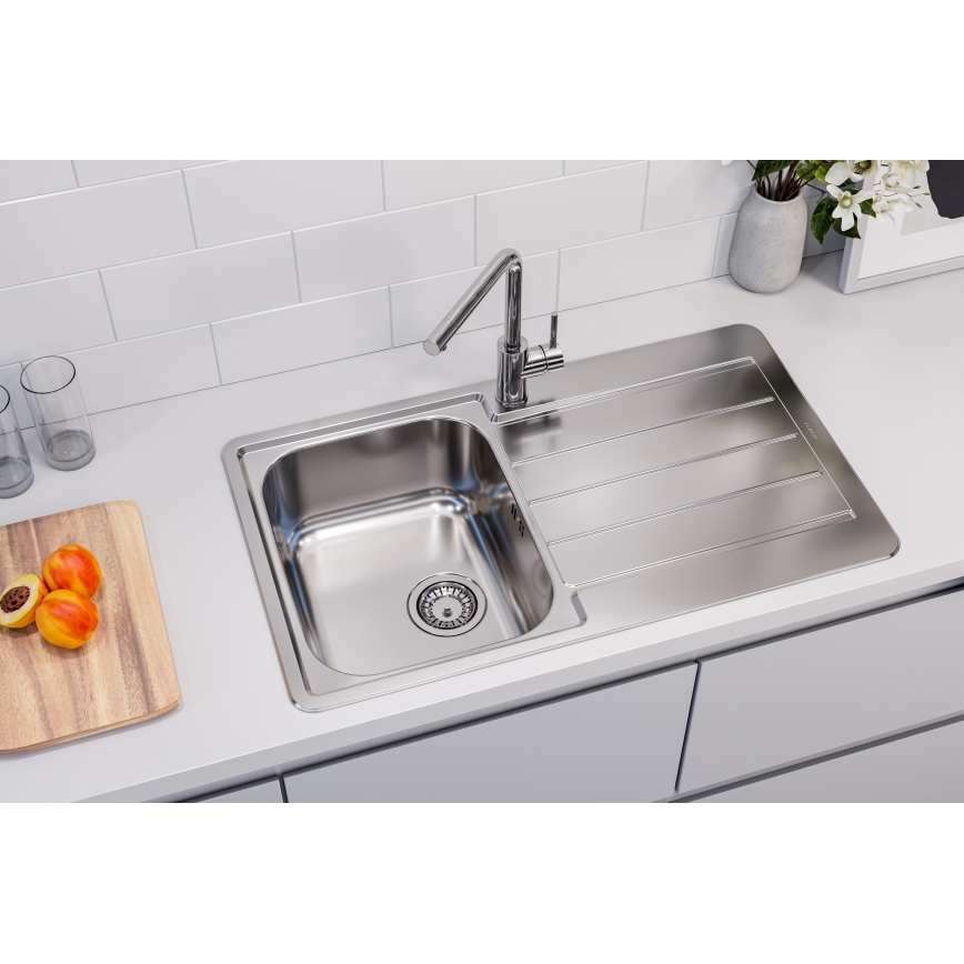 ALVEUS 1144640 - Кухонная раковина LINE 86x50 см матовая сталь/сатин, без эксцентрика