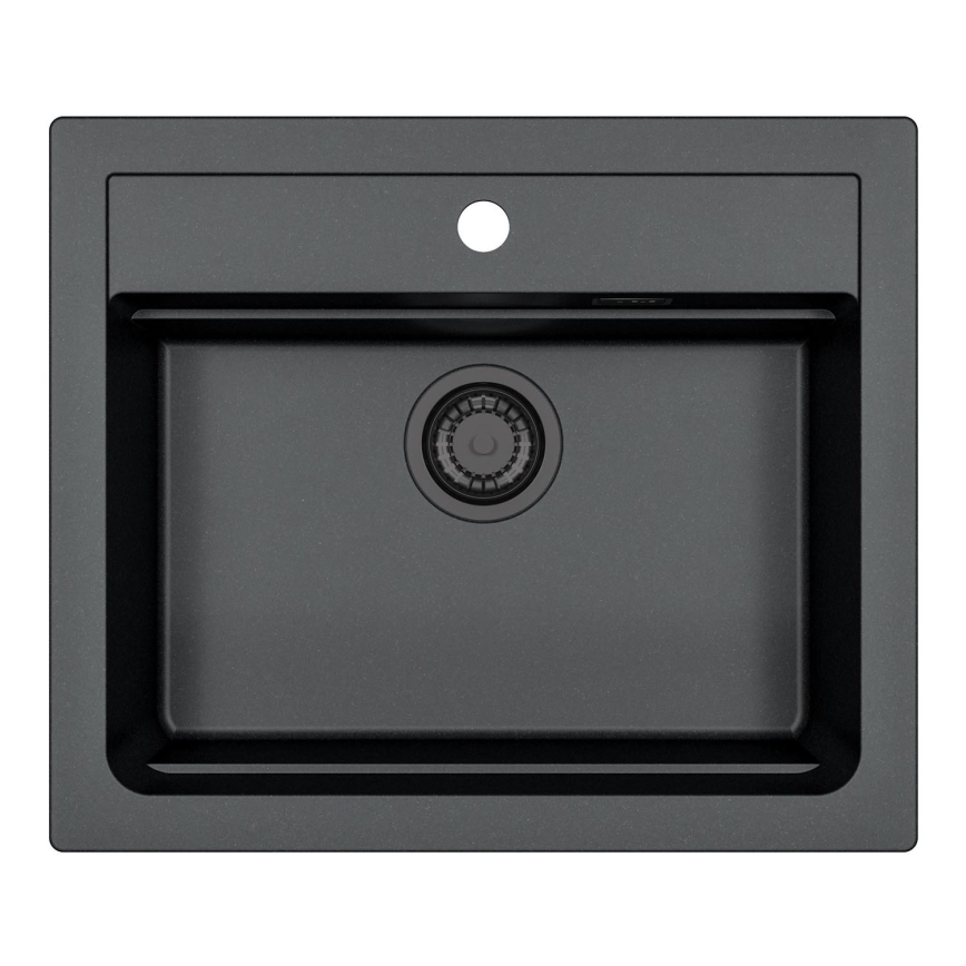ALVEUS 1148162 - Кухонна мийка ATROX 59x50 см граніт/чорний