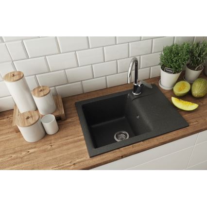 ALVEUS 1149116 - Кухонная раковина GEM 59x50 см гранит/черный