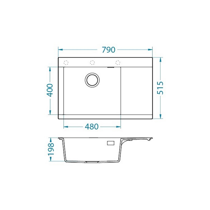 ALVEUS 1149500 - кухонна мийка PURE 79x51,5 см, граніт/бежевий