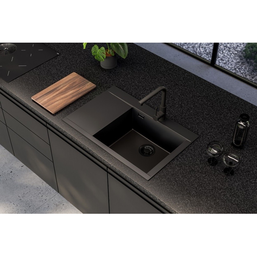 ALVEUS 1149504 - Кухонная мойка PURE 79x51,5 см гранит/черный